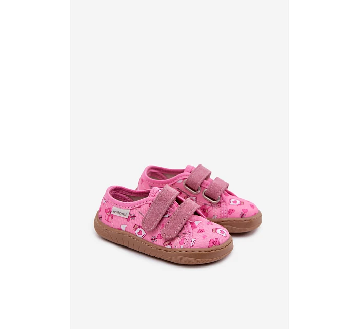 Dětské dívčí barefoot pantofle Růžové model 22100987 - Milami Dětské dívčí barefoot pantofle Růžové model 22100987 - Milami