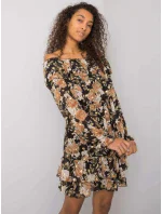 Šaty DHJ SK 15015 2.73P černá a béžová