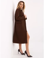 Płaszcz IT PL model 21755231 ciemny brązowy - FPrice Płaszcz IT PL model 21755231 ciemny brązowy - FPrice