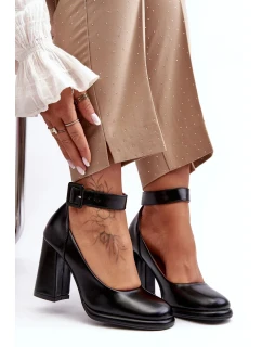 Lodičky na vysokém podpatku s přezkou, černá Idovana