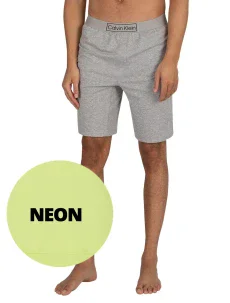 Pánské kraťasy na spaní NM2271E - ZJB Neonově žlutá - Calvin Klein