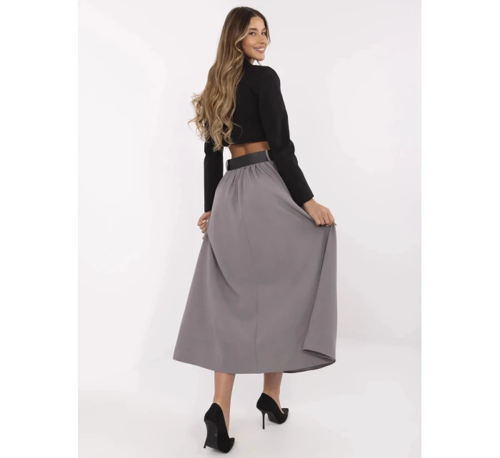 Dámská dlouhá sukně MI SD 88653.89 Šedá - FPrice