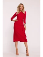Šaty s volánkem S425  červené - Stylove