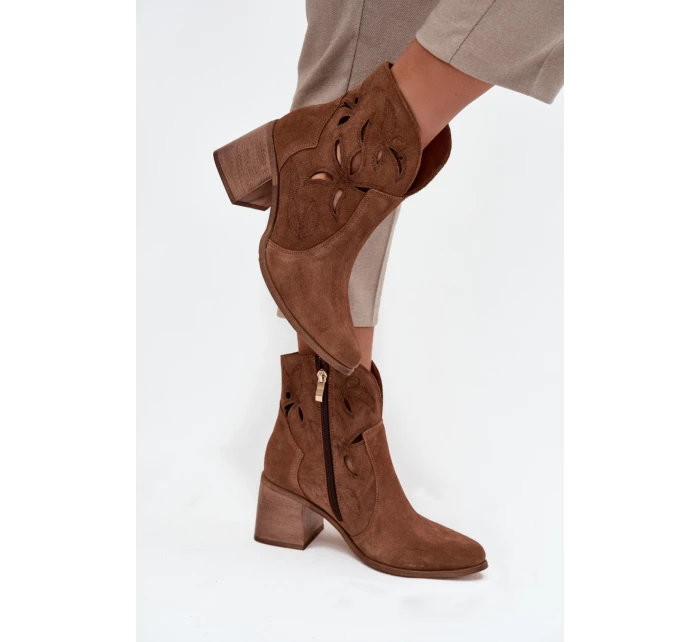 Boty na podpatku model 222964 Step in style Boty na podpatku model 222964 Step in style