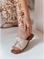 Dámské žabky s mašlí KISSBOW beige FashionStreet ZY0754