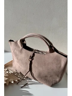 Taška z eko semiše Taupe Ivonira