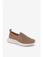 Dámské nazouvací síťované polobotky Béžové Geressa