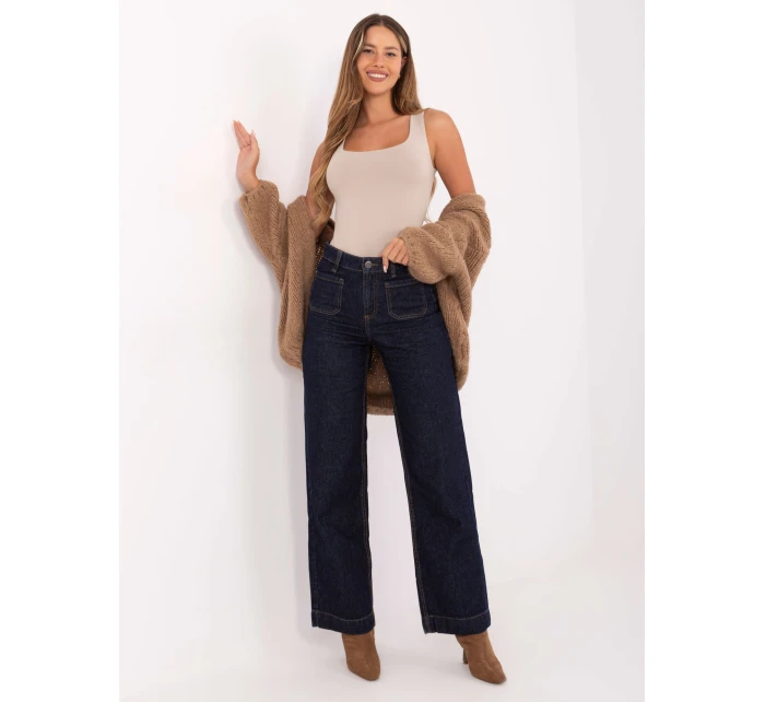 Spodnie model 21314515 granatowy - FPrice Spodnie model 21314515 granatowy - FPrice