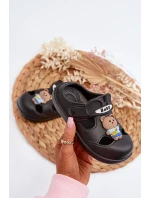 Dětské pěnové pantofle se zdobením, černá opleia