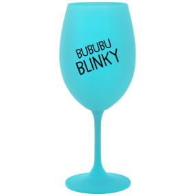 BUBUBUBLINKY - tyrkysová sklenice na víno 350 ml