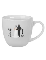 Personalizovaný keramický hrnek 400 ml s novomanželským párem Personalizovaný keramický hrnek 400 ml s novomanželským párem