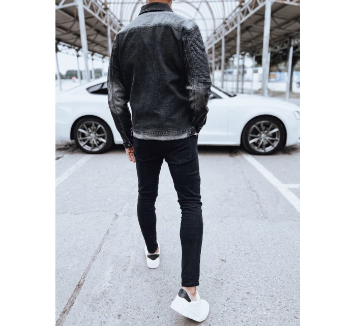 Pánská džínová bunda černá FashionStreet TX4719 Pánská džínová bunda černá FashionStreet TX4719