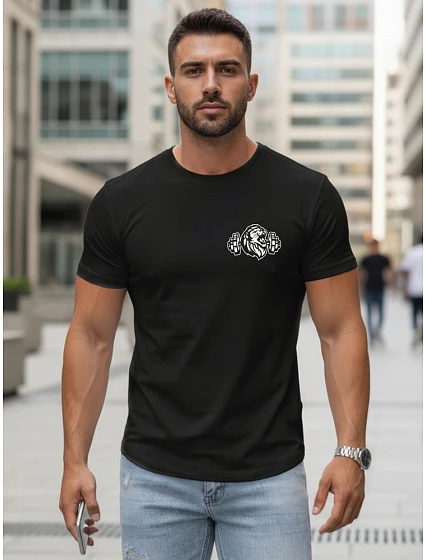 Koszulka męska z nadrukiem czarna model 22156945 - FashionStreet