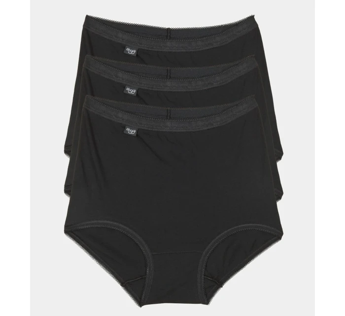 Dámské kalhotky Basic+ Maxi 3P - BLACK - černé 0004 - SLOGGI