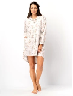 Dámská košile bez knoflíků Key LND 567 B25 dl/r 2XL-4XL