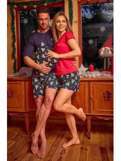 Pánské pyžamo model 20567929 Ho Ho kr/r S2XL - Cornette