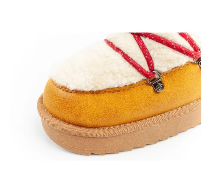 D.Franklin sněhule dámské zimní módní kožešina zateplené hořčice dámské