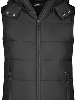 Daiber JN 1005 Dámská prošívaná vesta s kapucí 02.1005 black