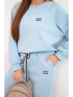 Dámská souprava z viskózy s mikinou a kalhotami modrý