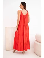 Dámské viskózové šaty na model 22141218 ramínkách černá - K-Fashion