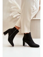 Zateplené Kotníkové Boty Na Podpatku S Zrcadlovým Prvkem Černé Silvare Zateplené Kotníkové Boty Na Podpatku S Zrcadlovým Prvkem Černé Silvare