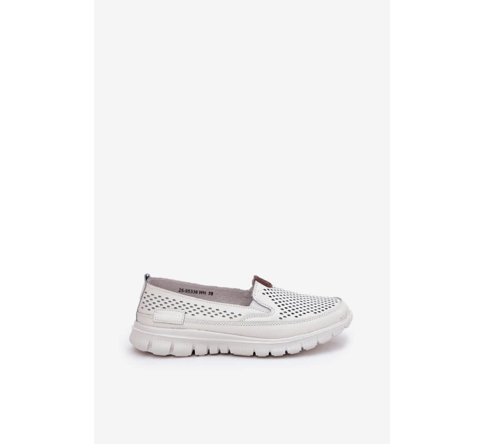 Baletky Z Přírodní Kůže  Bílé model 21690858 - VINCEZA