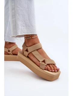 Dámské sandály na platformě Béžová Edireda
