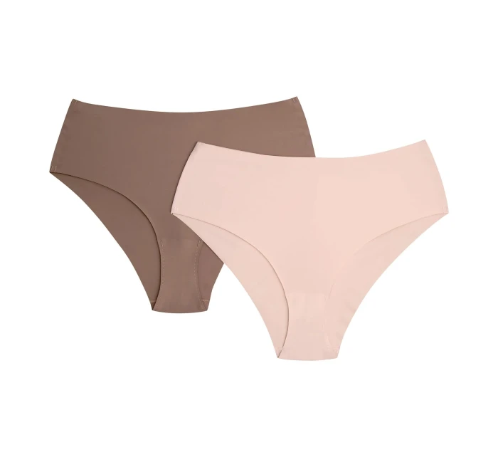 Dámské kalhotky 2 pack Bump1 42853 K001 Hnědá / Béžová- HENDERSON
