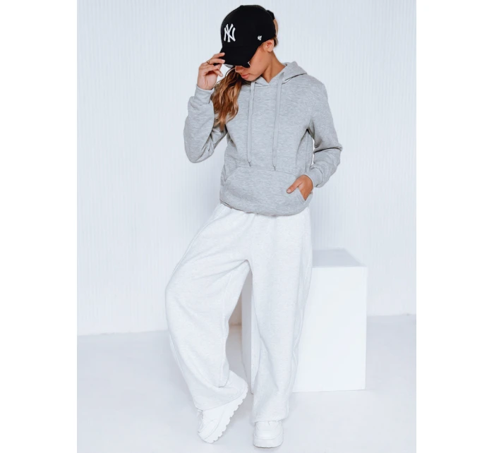 Dámská mikina BASIC s kapucí šedá BY0155 Dámská mikina BASIC s kapucí šedá BY0155