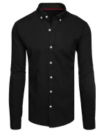 Pánská elegantní černá košile FashionStreet DX2644