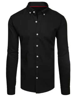 Pánská elegantní černá košile FashionStreet DX2644