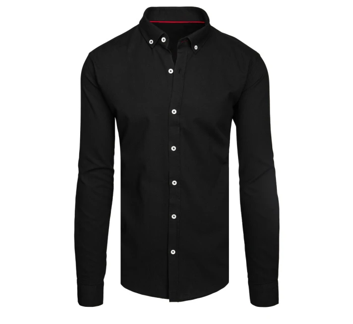 Pánská elegantní černá košile FashionStreet DX2644