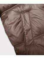 Hnědá dámská bunda se střihem model 21246838 - S'WEST Hnědá dámská bunda se střihem model 21246838 - S'WEST