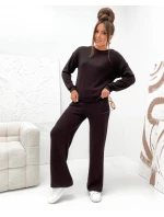 Dvoudílný úpletový komplet v čokoládové barvě model 21470484 - Moon