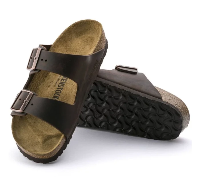 Dámské/pánské hnědé žabky Birkenstock Arizona Nubuk Habana narrow (52533) Dámské/pánské hnědé žabky Birkenstock Arizona Nubuk Habana narrow (52533)
