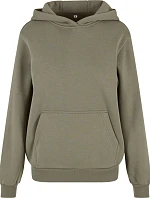 Build your Brand BY 289 Dámská oversize mikina s kapucí "Fluffy" 56.0289 pale olive