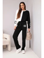 Dámský souprava  s oversized mikinou a rovnými kalhotami model 21951967 - K-Fashion