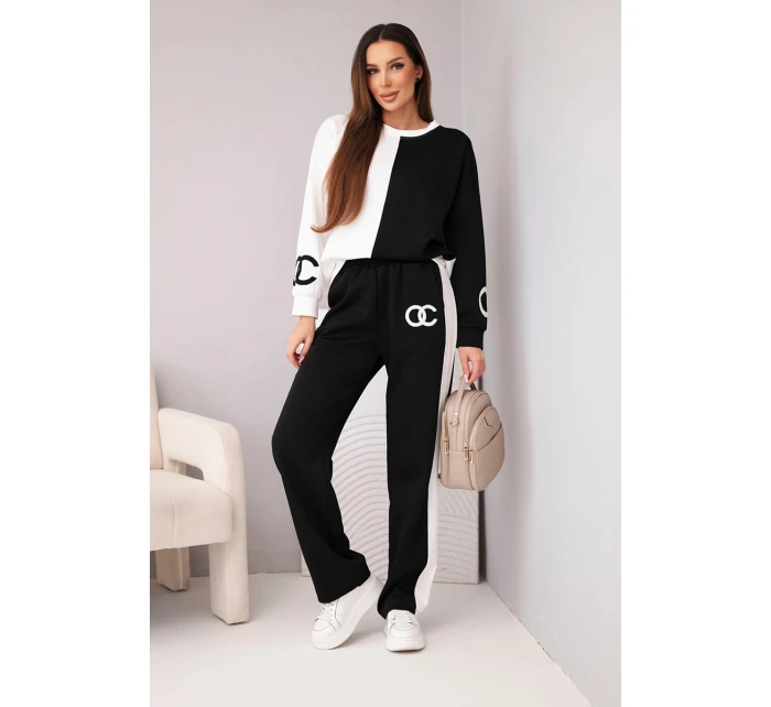 Dámský souprava  s oversized mikinou a rovnými kalhotami model 21951967 - K-Fashion