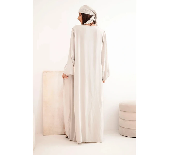 Dámský viskózový 4dílný komplet v boho stylu tmavě béžový