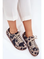 Dámské semišové barefoot tenisky s pruhy model 21703091 - Zazoo