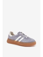 Semišové dámské sneakersy na platformě modré Marisae