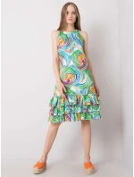Šaty CHA SK 0852.89P bílá zelená
