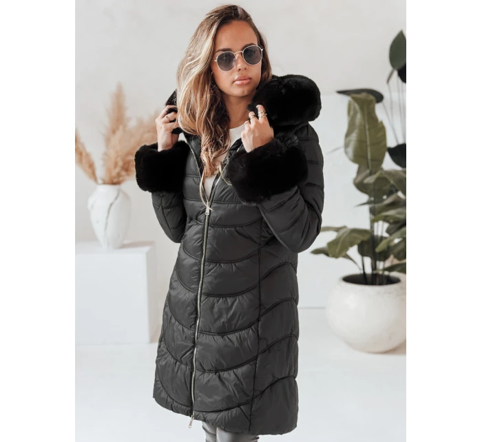 Dámská prošívaná zimní bunda MOON black FashionStreet TY4051
