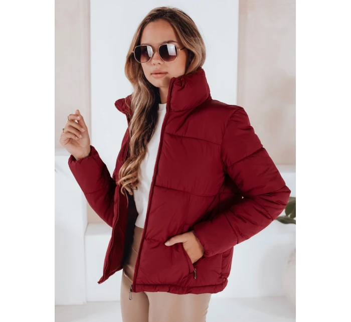 Dámská prošívaná zimní bunda LAROSE bordó FashionStreet TY5218