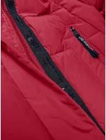 Prošívaná dámská zimní bunda ve vínové bordó barvě model 21248072 - LHD