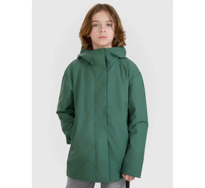 Dětská přechodná bunda do deště s gumovým povrchem 4F 4FJWSS25TJACU213-41S Dětská přechodná bunda do deště s gumovým povrchem 4F 4FJWSS25TJACU213-41S