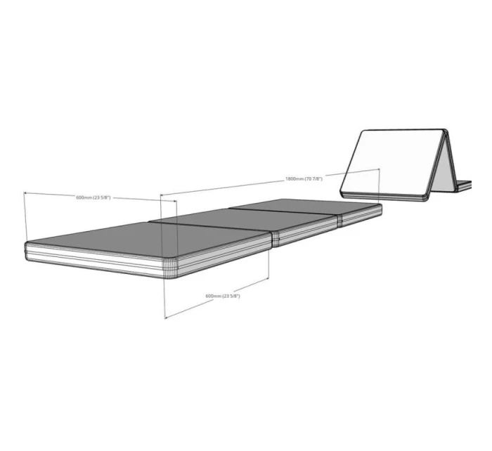 SKLÁDACÍ GYMNASTICKÁ MATRACE HNĚDÁ 180CM BENCHK SKLÁDACÍ GYMNASTICKÁ MATRACE HNĚDÁ 180CM BENCHK