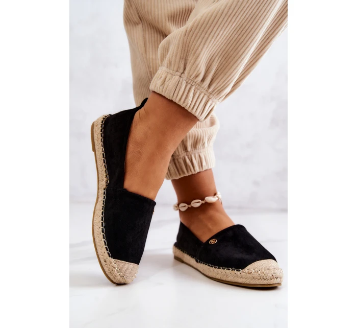 Dámské semišové espadrilky Černá model 21578460 - EVENTO Dámské semišové espadrilky Černá model 21578460 - EVENTO