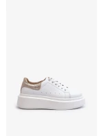 D&A Dámské Tenisky na platformě Bílé D&A Dámské Tenisky na platformě Bílé