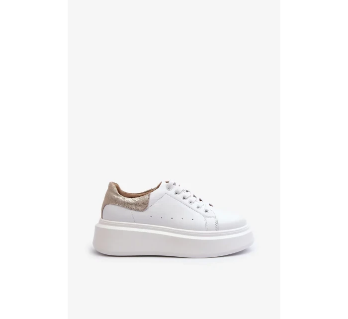 D&A Dámské Tenisky na platformě Bílé D&A Dámské Tenisky na platformě Bílé